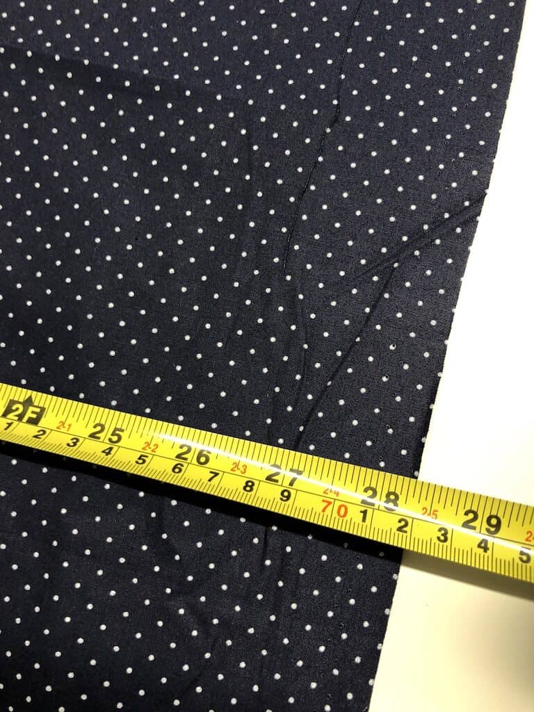 Navy Blue With White Polka Dots - 100% Cotton - Wallington Sewing TheraBee