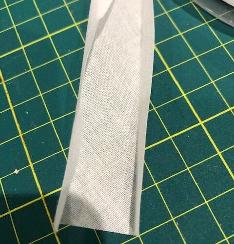 18mm Bias Binding Single Fold White back