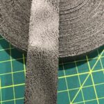 black faux leather bias binding