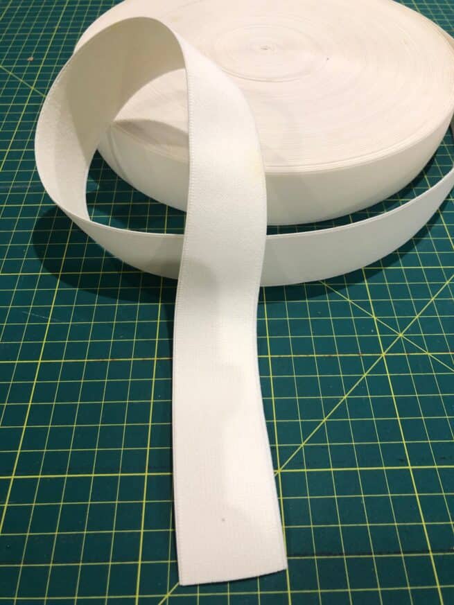 White loom elastic 35mm