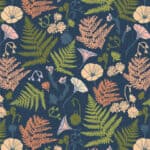 Coastline Flora Warm, Premium Cotton by Katie O’Shea